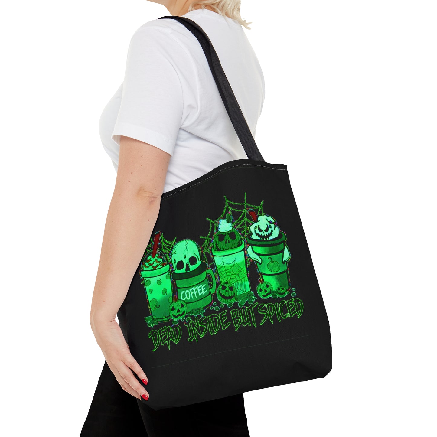 Dead Inside But Spiced Halloween Tote Bag