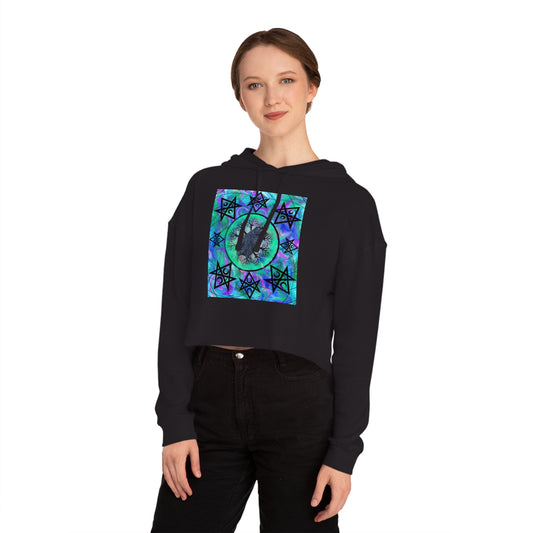 Raven Magick Women’s Cropped Hooded Sweatshirt