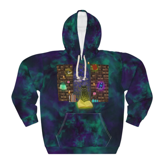 Mystic Black Cat  Halloween Pullover Hoodie