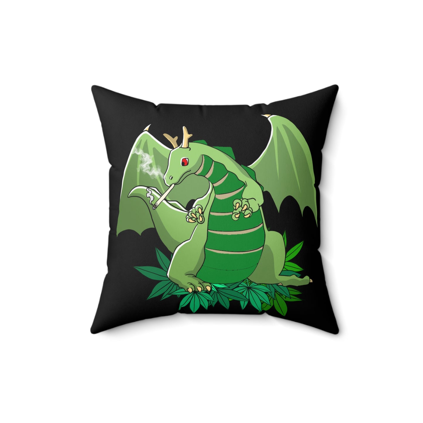 Smokin Dragon, Spun Polyester Square Pillow