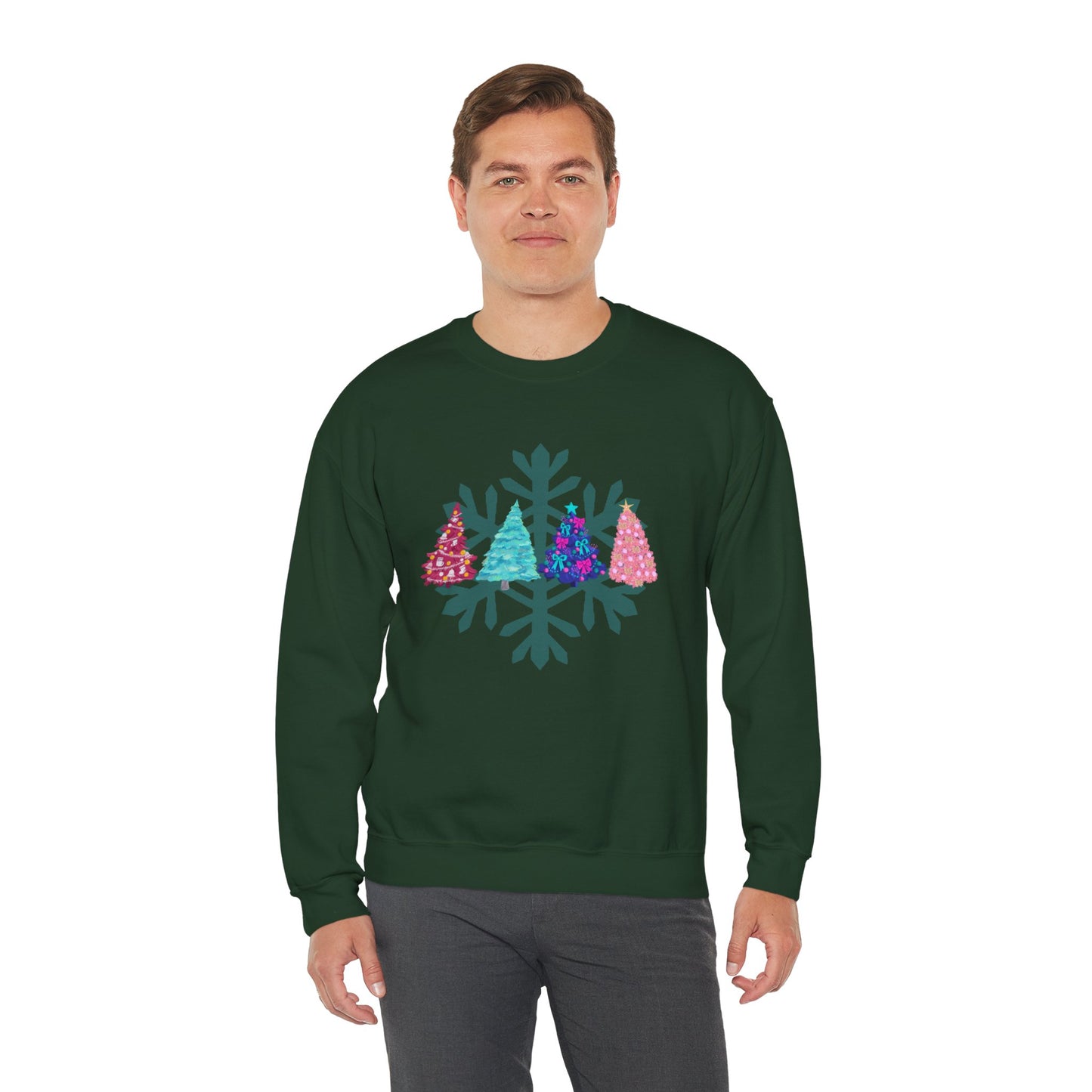 Christmas Tree Hoodie. Christmas Tree Sweatshirt. Mens, Women's Unisex Adult Holiday Shirt. Minimal Merry Xmas Crew Gift