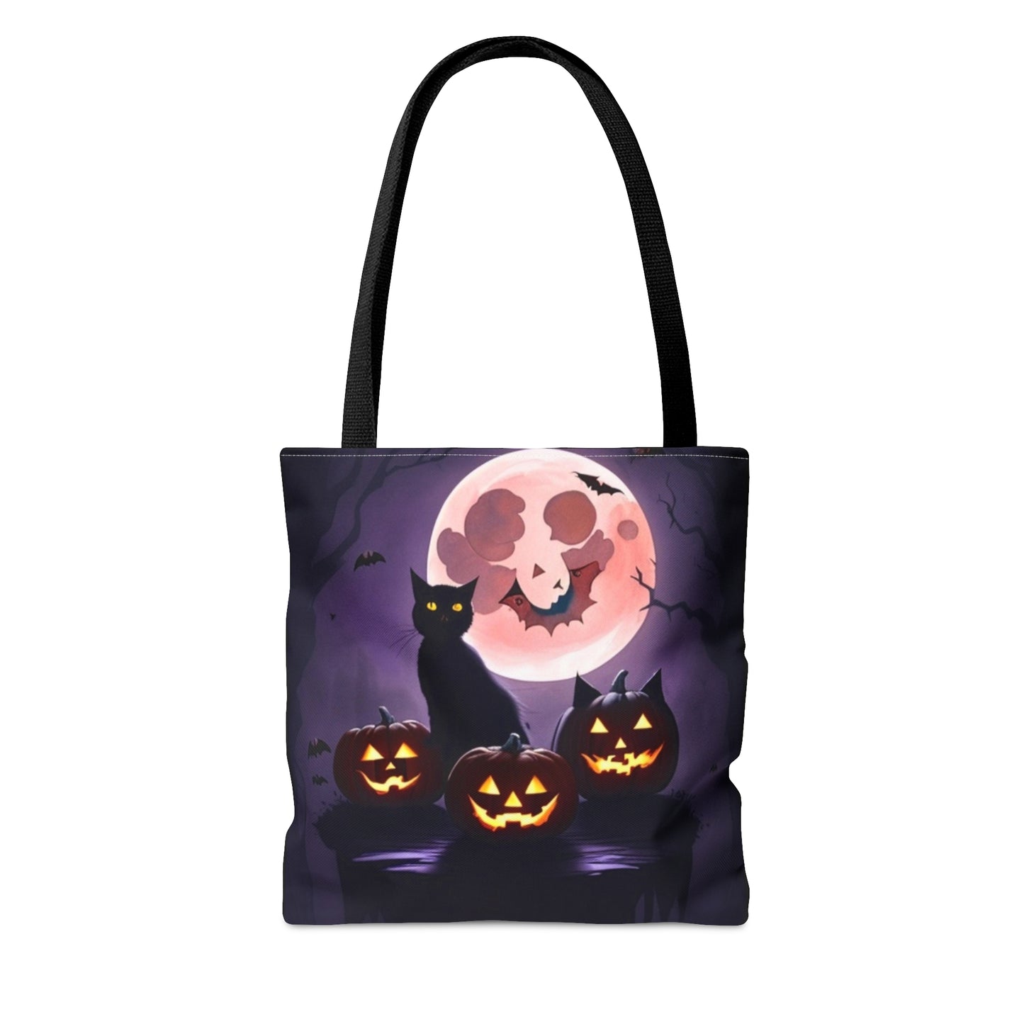 All Hallows Eve, Black Cat,  Halloween Candy Tote Bag