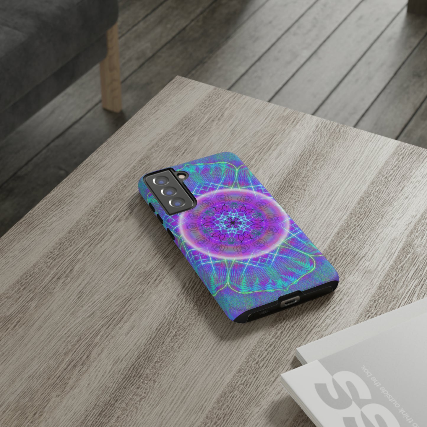 Psychedelic Mandala Protective Phone Case, Samsung, iPhone, Pixel, all sizes