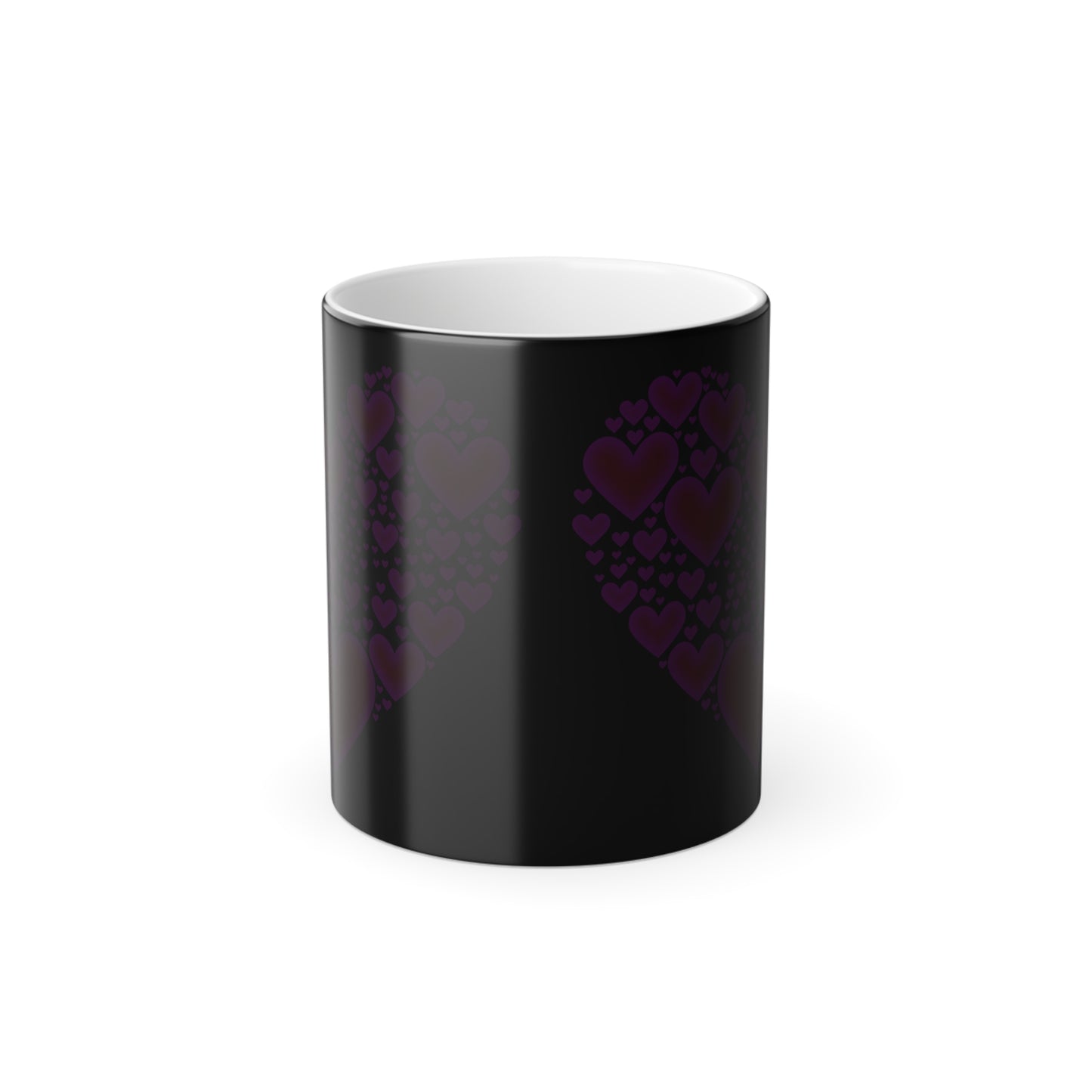 Glowing Hearts, Color Morphing Mug, 11oz, Valentines Day Gift, Gift For Her, Gift For Him