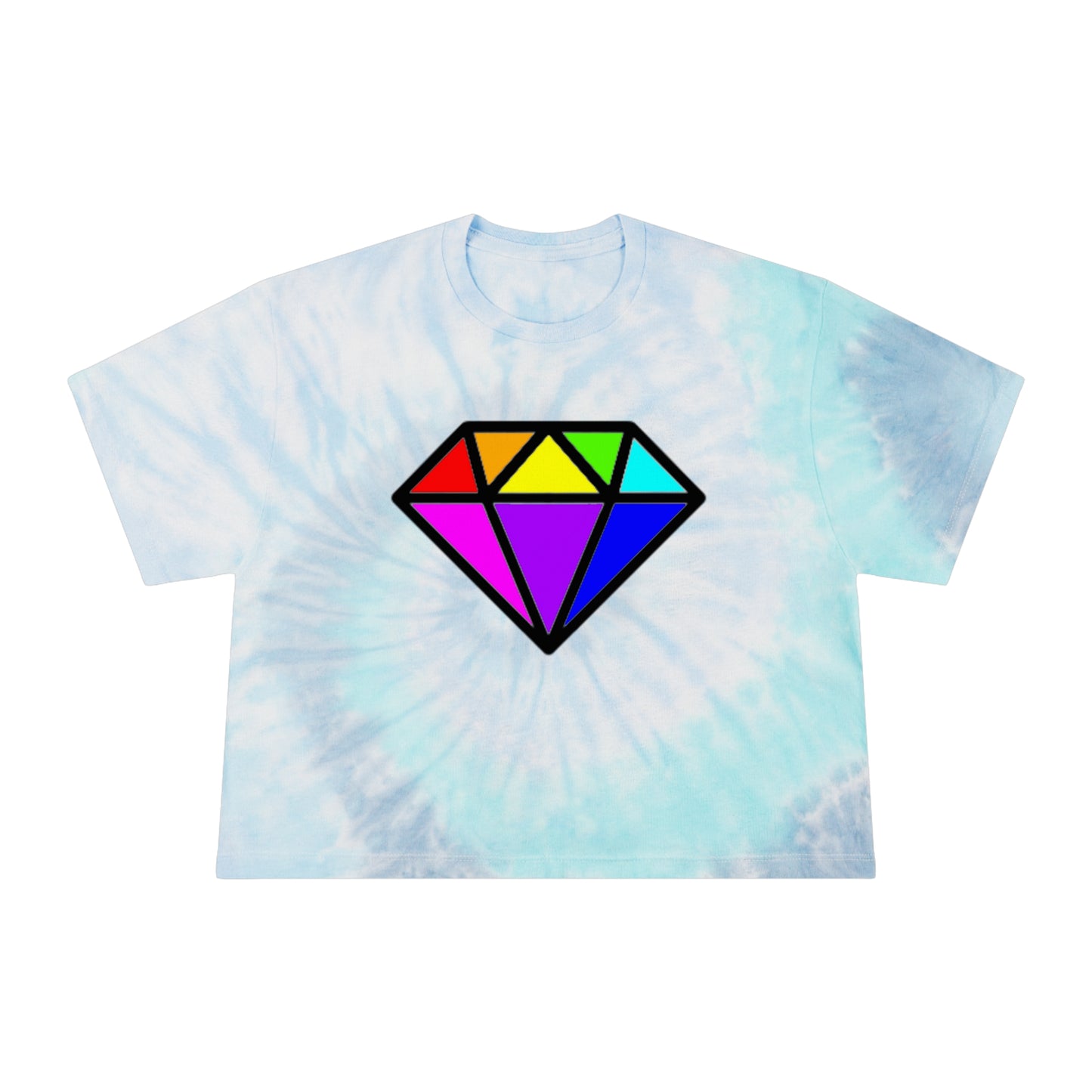 PRIDE Diamond Women's Tie-Dye Crop Tee