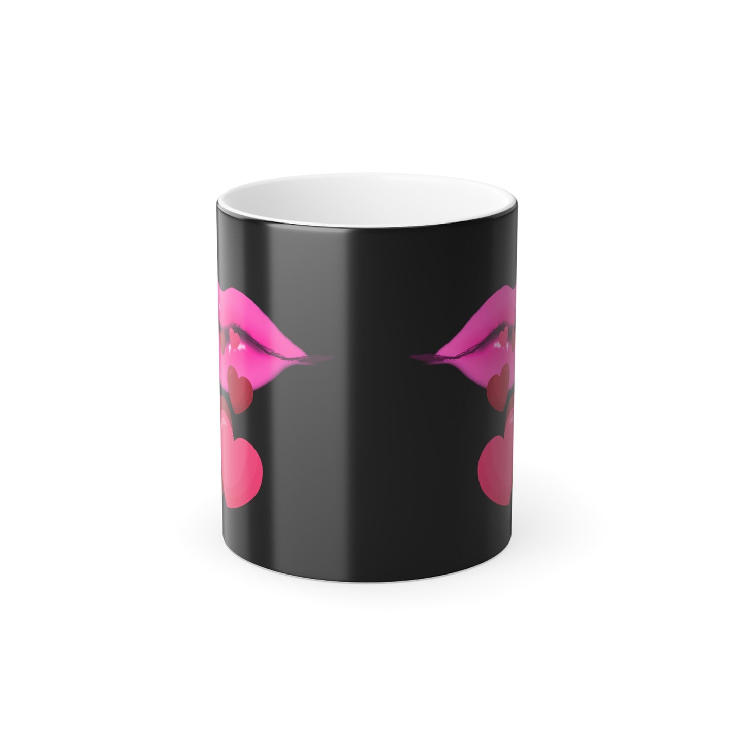 Blowing you kisses, Color Morphing Mug, 11oz, Valentines Day Gift, Gift For Her, Gift For Him