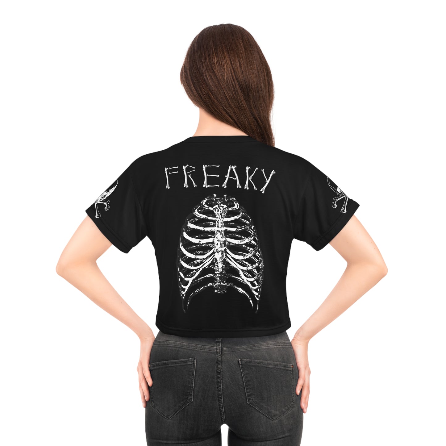 Freaky Bones Halloween Crop Top