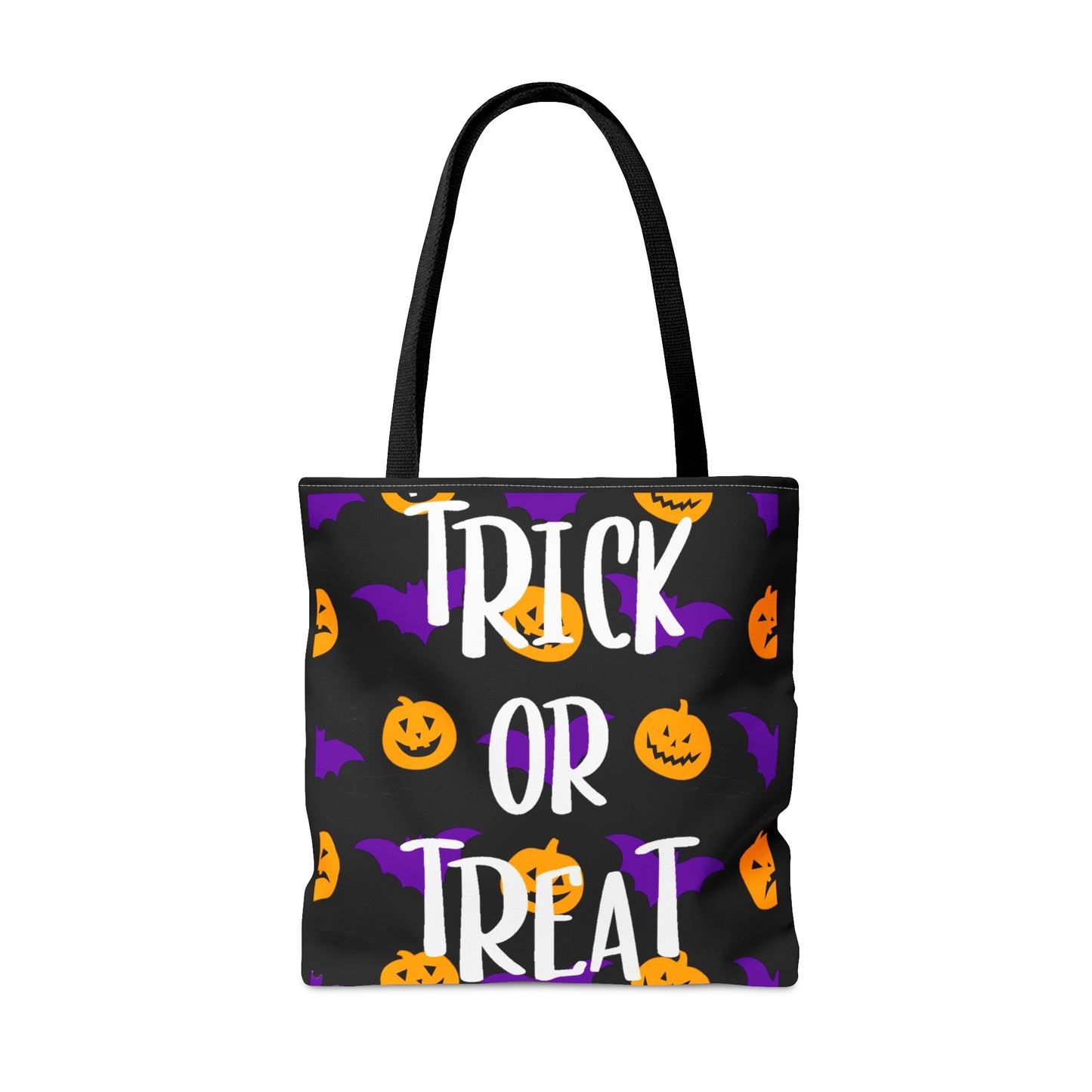 Trick Or Treat Pumpkins and Bats Halloween Candy Tote Bag