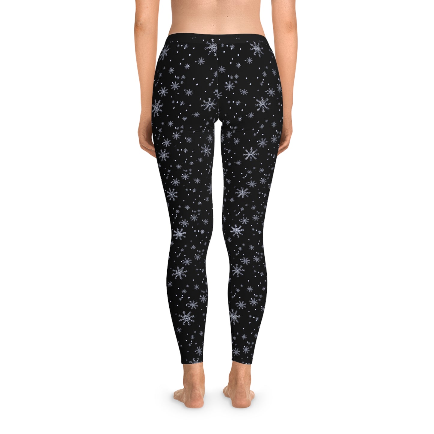 Falling Snow Christmas Stretchy Leggings