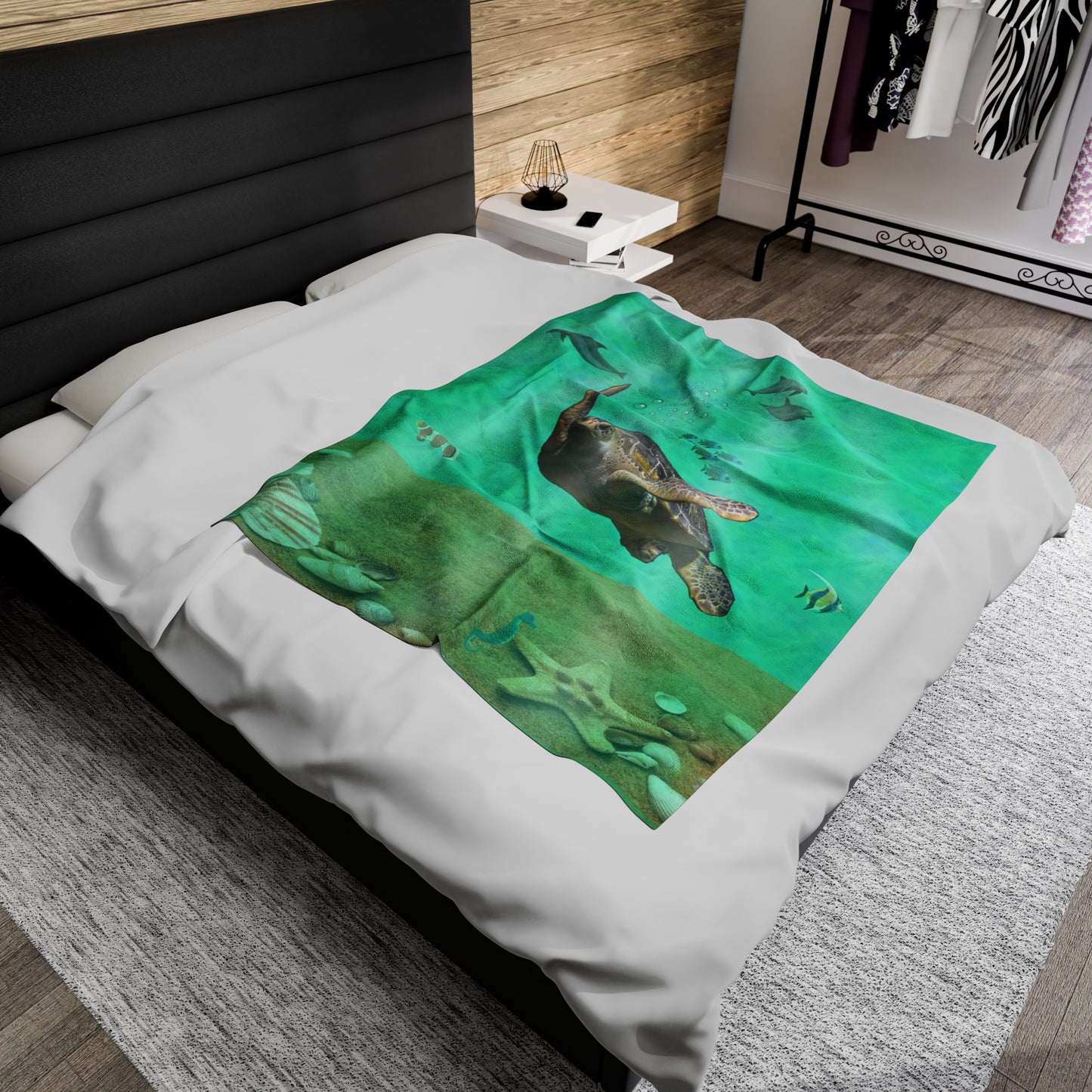Mystic Turtle Velveteen Plush Blanket