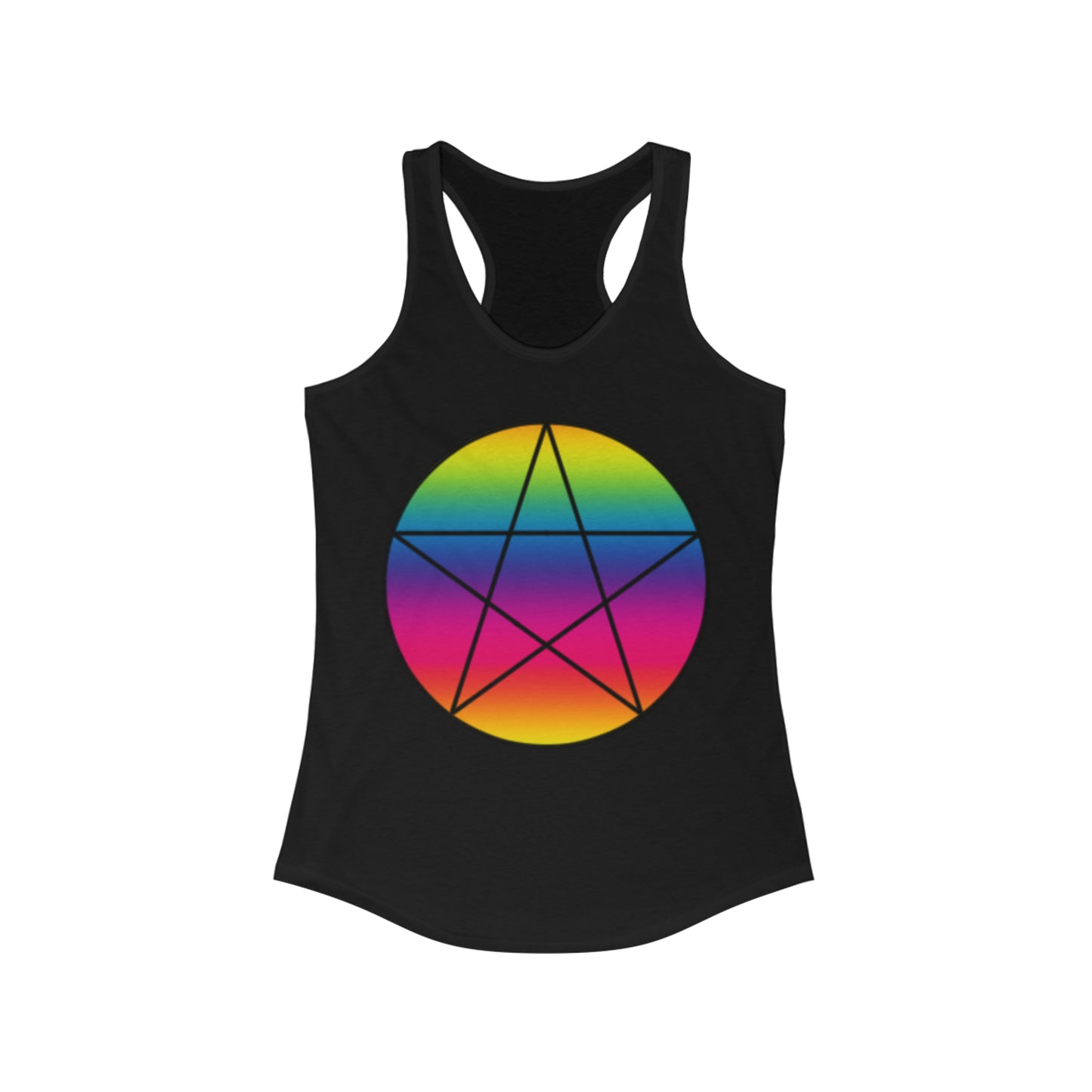 PRIDE Pentagram  Women's Ideal Racerback Tank