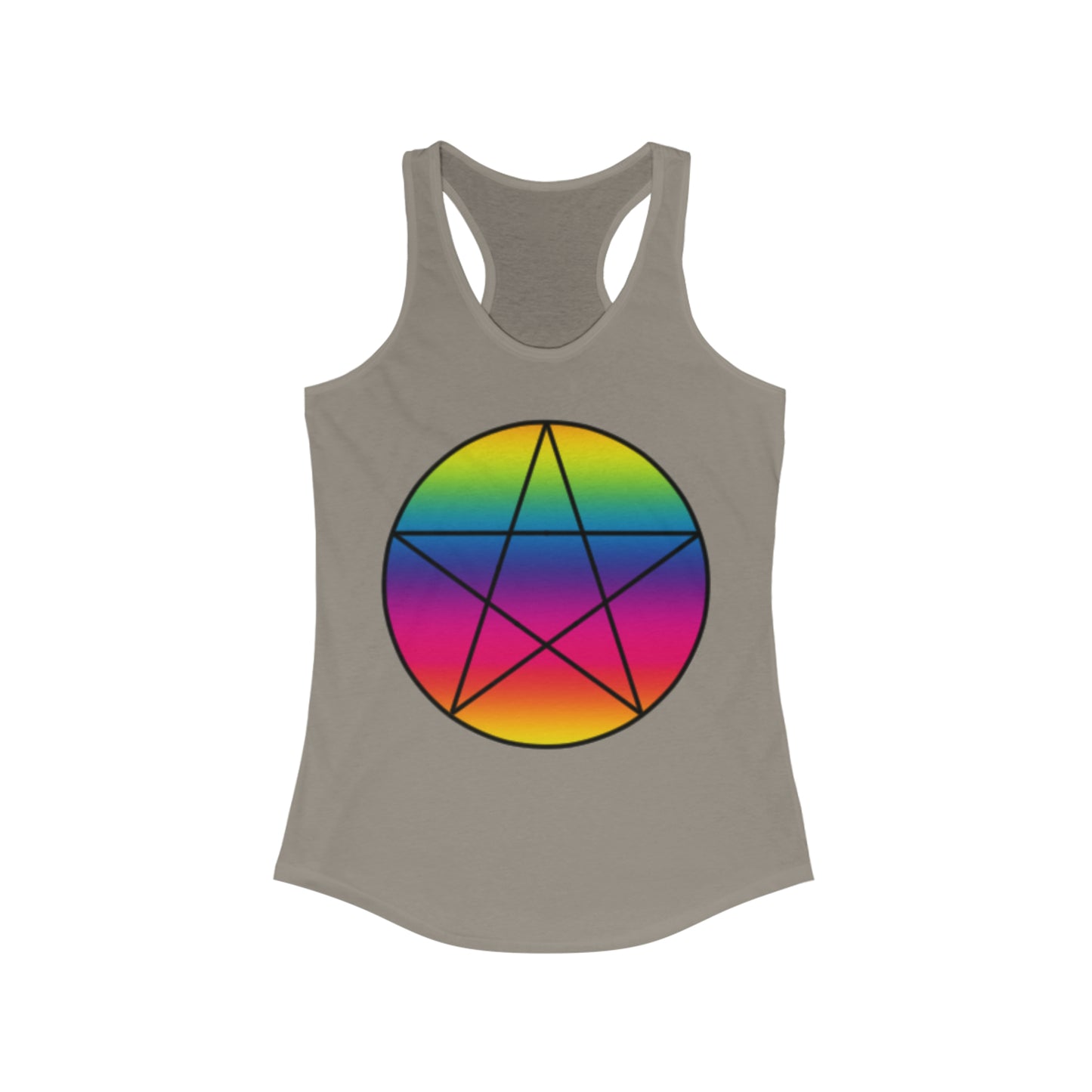 PRIDE Pentagram  Women's Ideal Racerback Tank