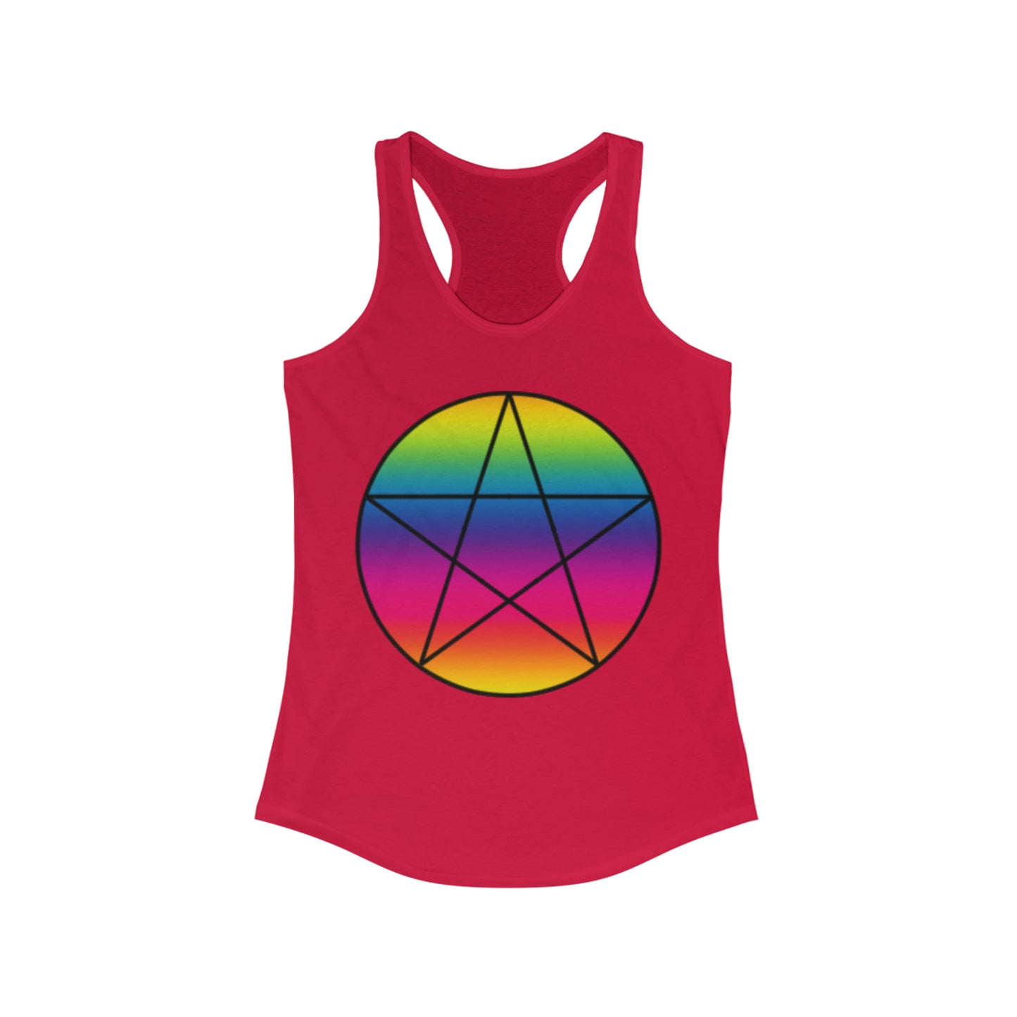 PRIDE Pentagram  Women's Ideal Racerback Tank