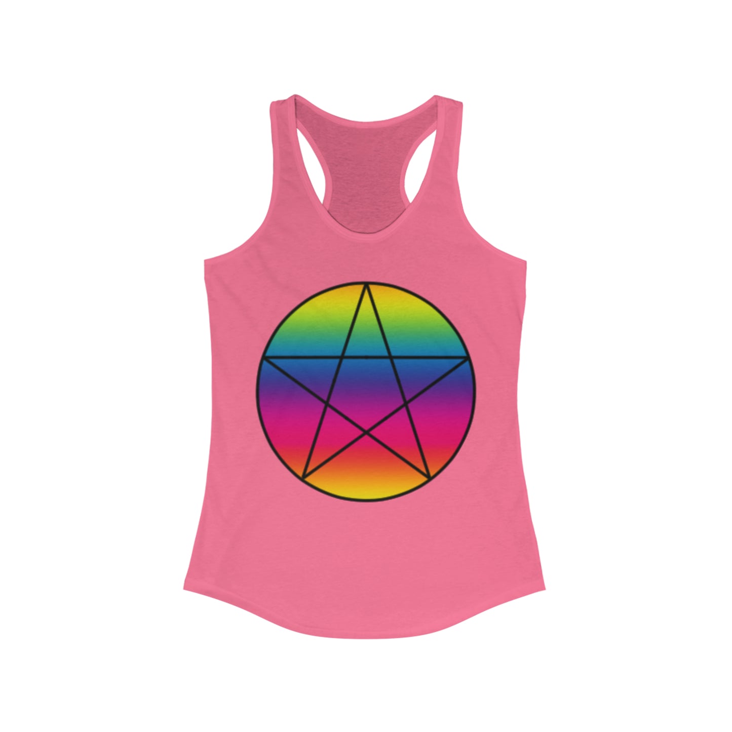 PRIDE Pentagram  Women's Ideal Racerback Tank