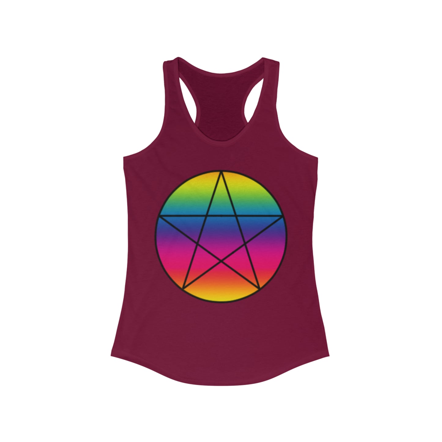 PRIDE Pentagram  Women's Ideal Racerback Tank