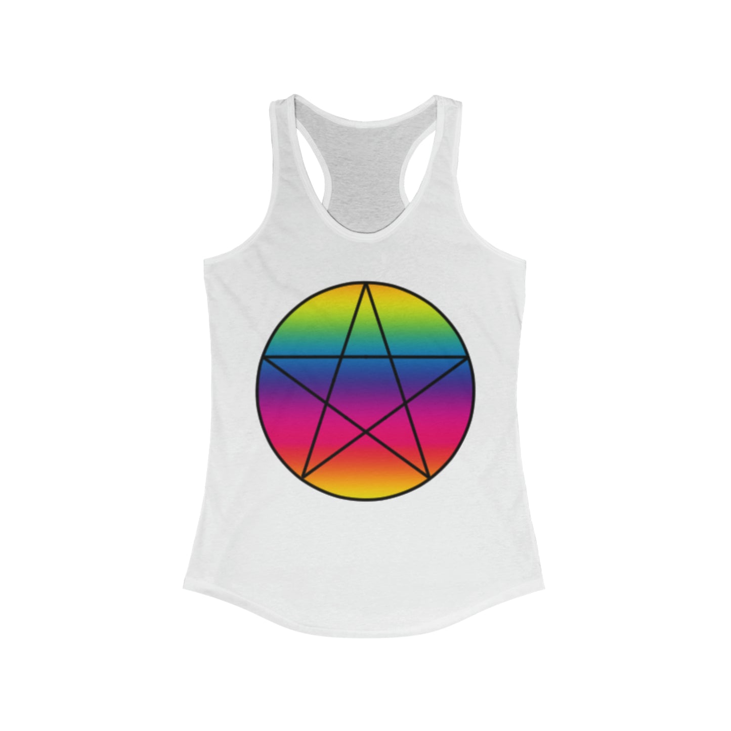 PRIDE Pentagram  Women's Ideal Racerback Tank