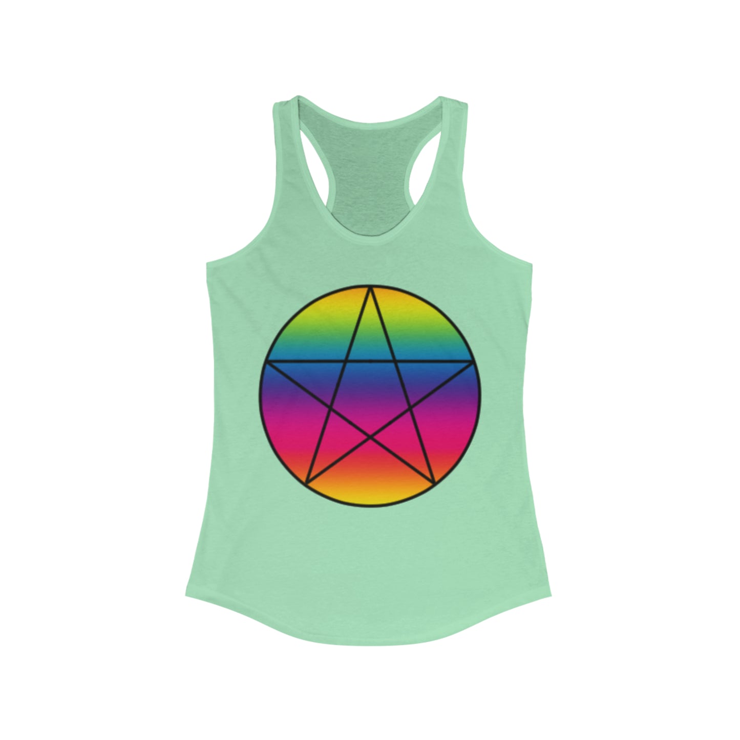 PRIDE Pentagram  Women's Ideal Racerback Tank