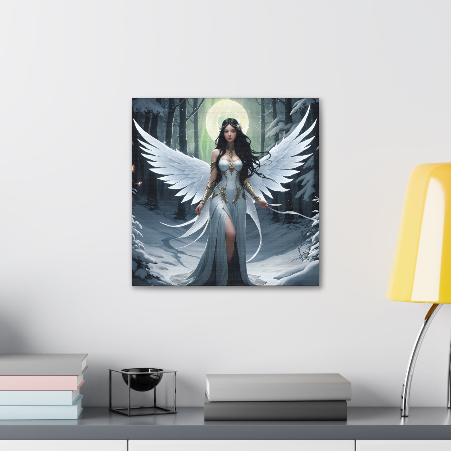 Winter Fae Goddess, Canvas Art, Canvas Print, Wall Decor, Original Art, Unique Gifts