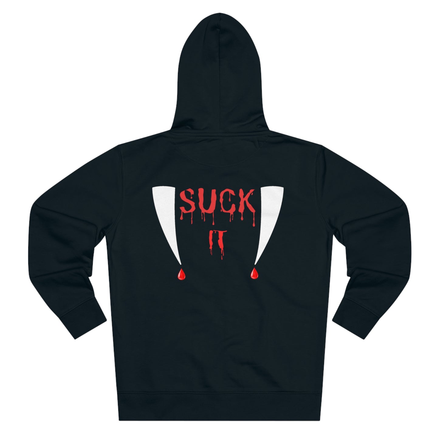 Men's Suck It Vampire Fangs Halloween Zip Up Hoodie