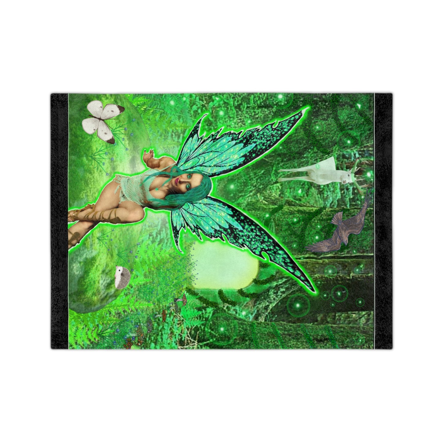 Mystic Forest Fairy Velveteen Minky Blanket