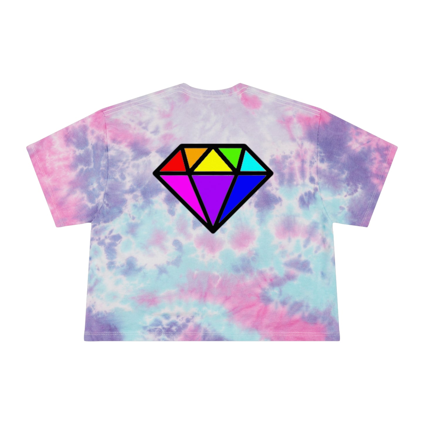 PRIDE Diamond Women's Tie-Dye Crop Tee