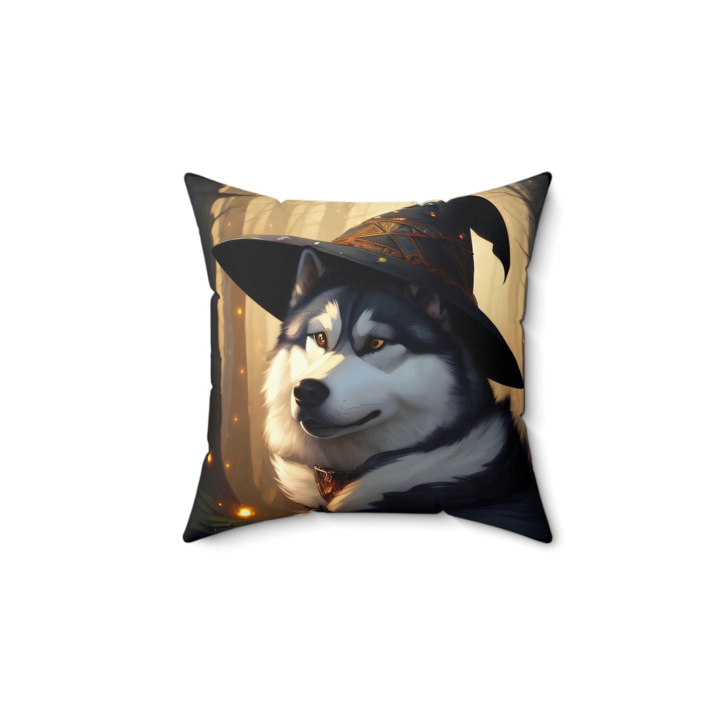 Sorcerer Pup, Spun Polyester Square Pillow