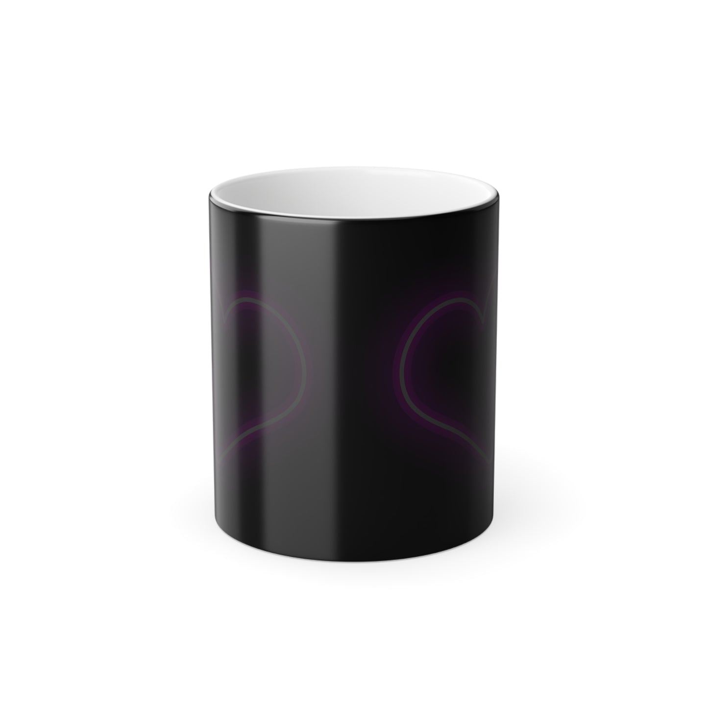 Glowing Heart, Color Morphing Mug, 11oz, Valentines Day Gift, Gift For Her, Gift For Him