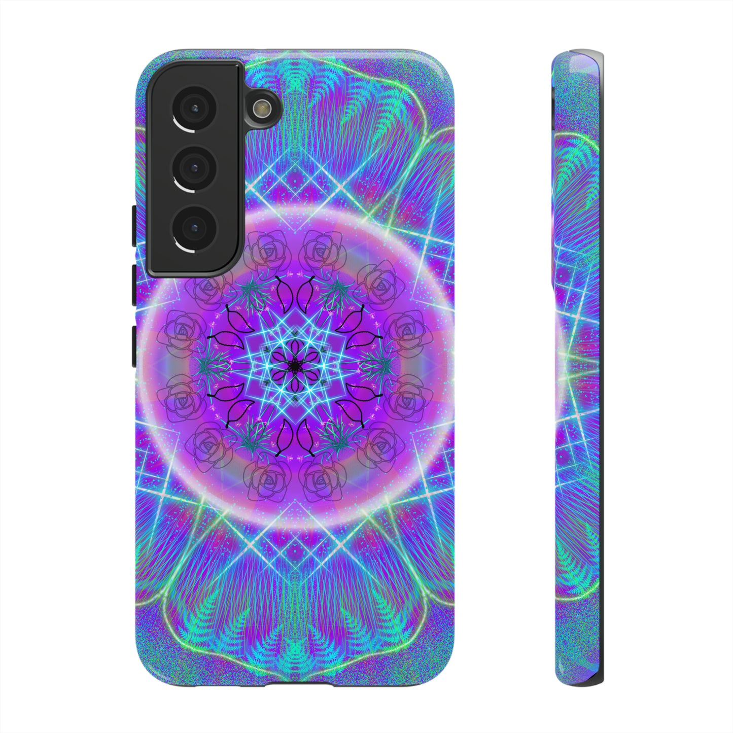 Psychedelic Mandala Protective Phone Case, Samsung, iPhone, Pixel, all sizes
