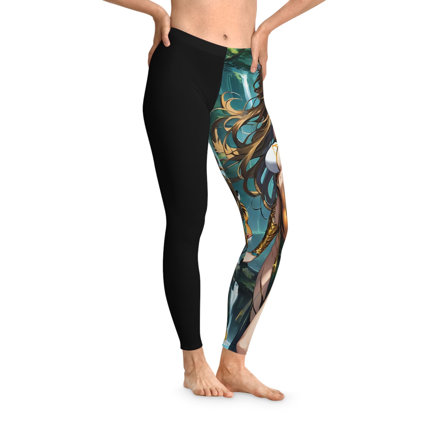 Jungle Tigress Black Leggings, Anime