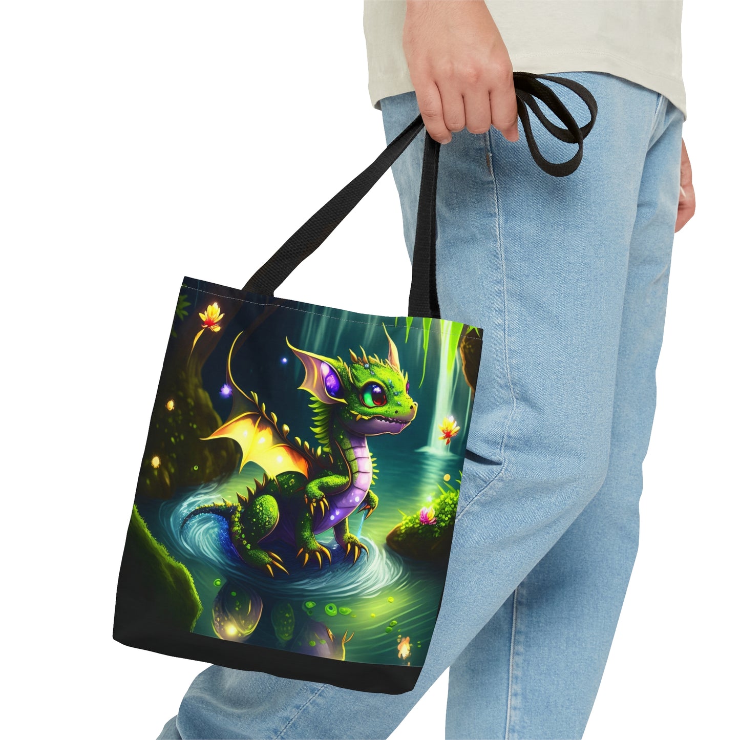 Fae Baby Earth Dragon,Tote Bag