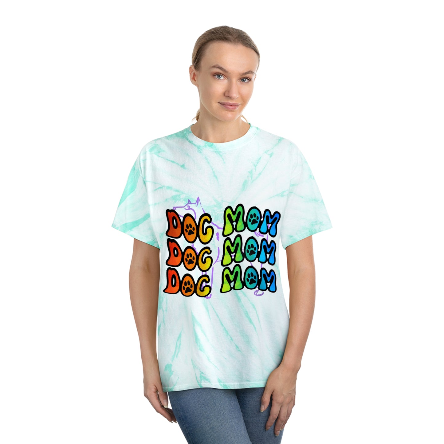 Dog Mom Tie-Dye Tee, Cyclone