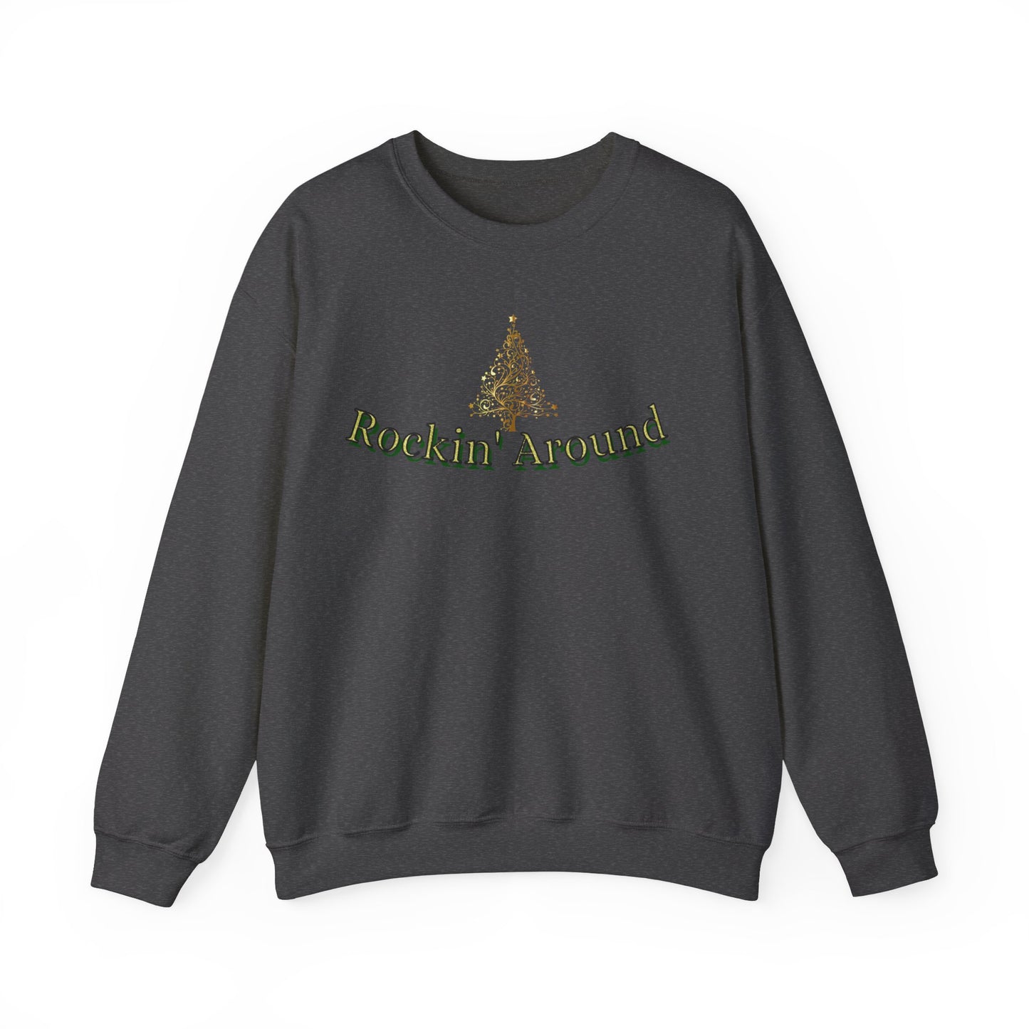 Rockin Around the Christmas Tree Hoodie. Christmas Tree Sweatshirt. Unisex Adult Holiday Shirt. Minimal Merry Xmas Crew.