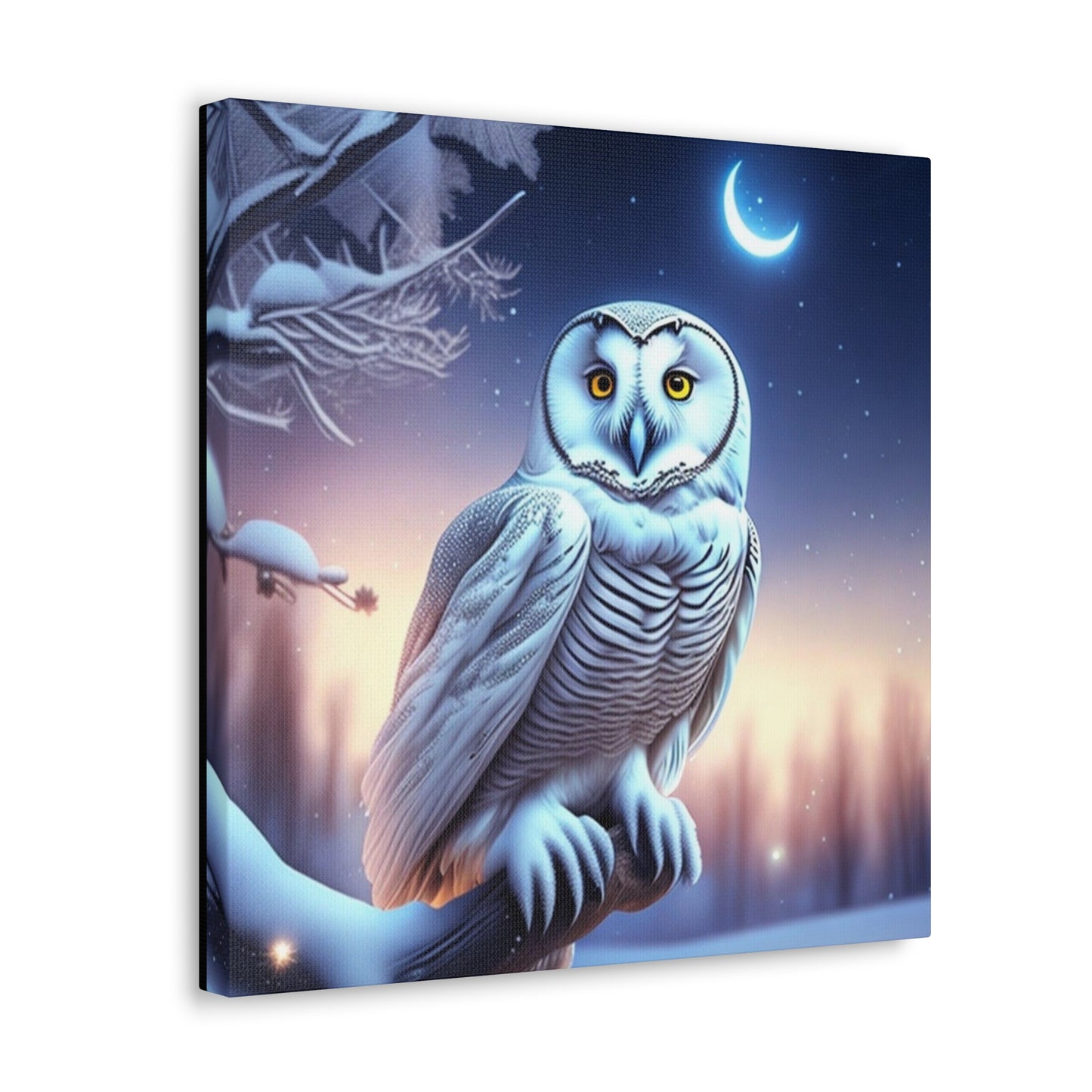 Dreamy Snowy Owl , Canvas Art, Canvas Print, Wall Decor, Original Art, Unique Gifts