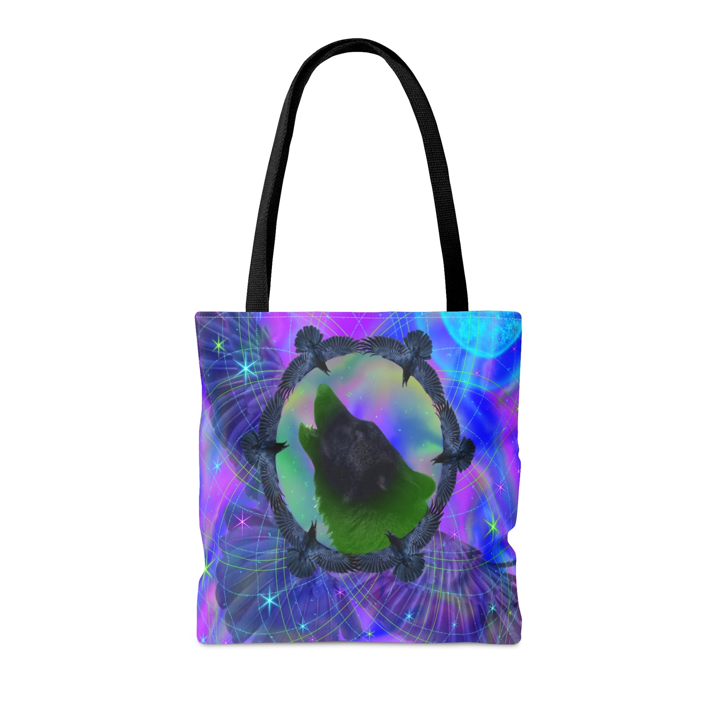 Mystic Wolf and Raven Tote Bag