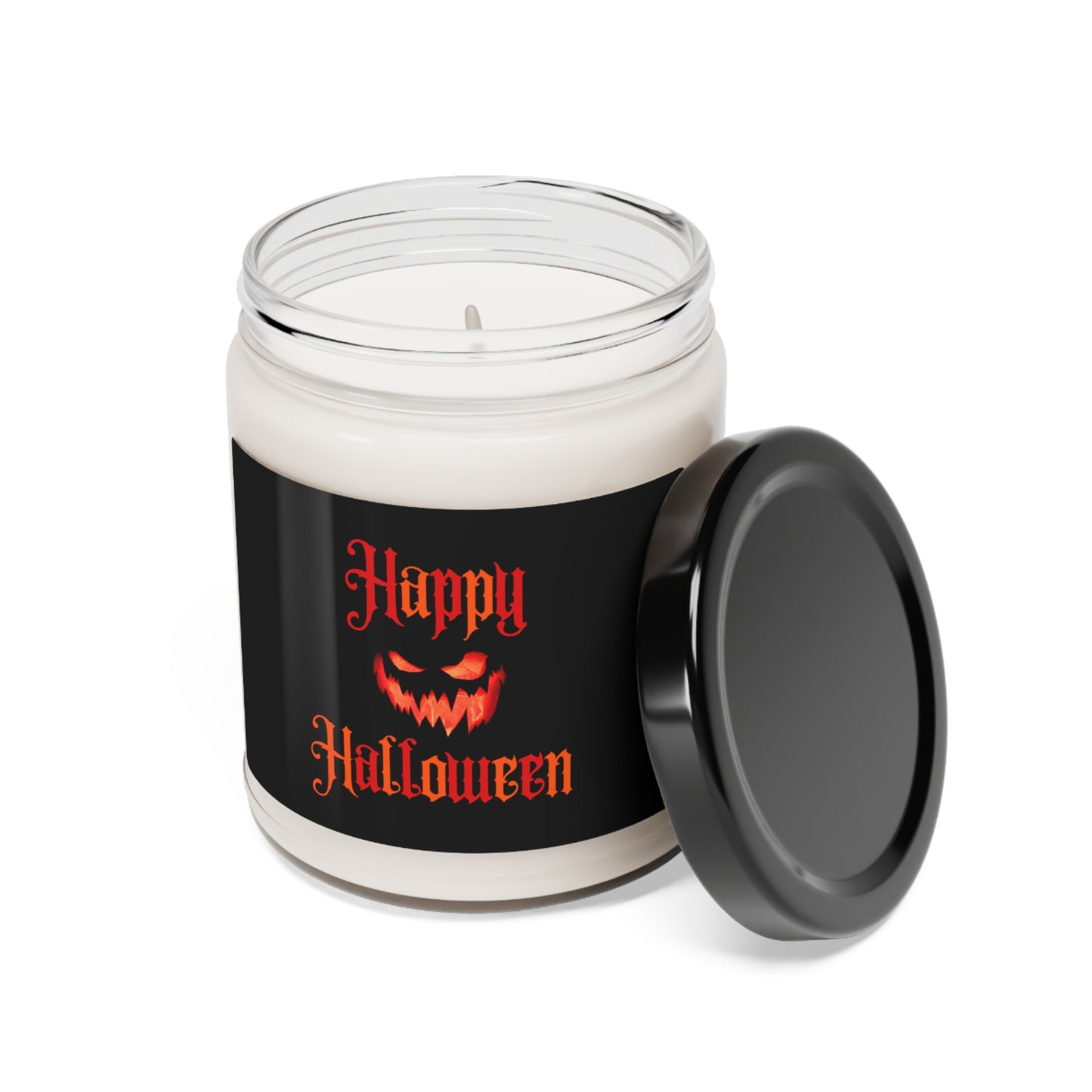 Happy Halloween Candle Spooky Pumpkin Face Scented Soy Candle, 9oz