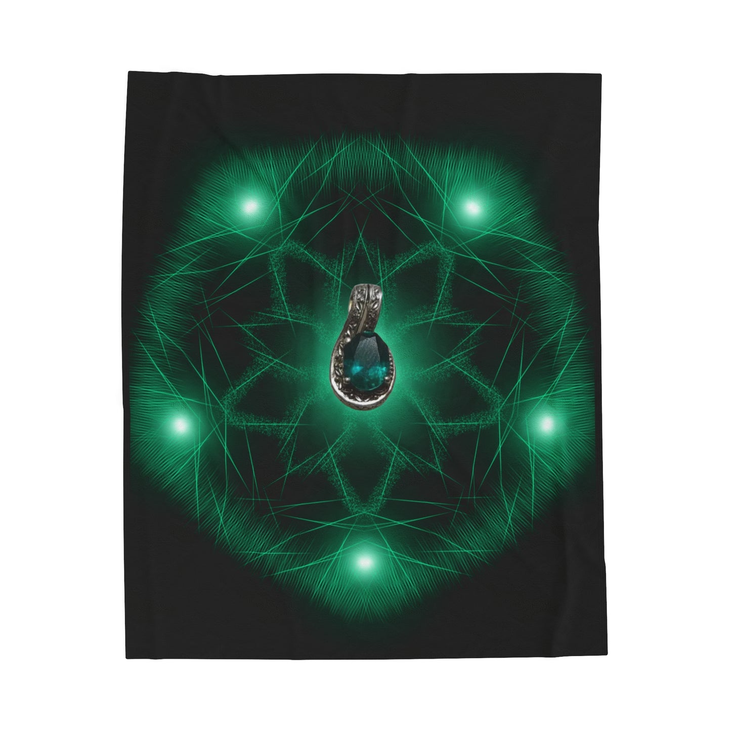 Emerald Abundance Velveteen Plush Blanket