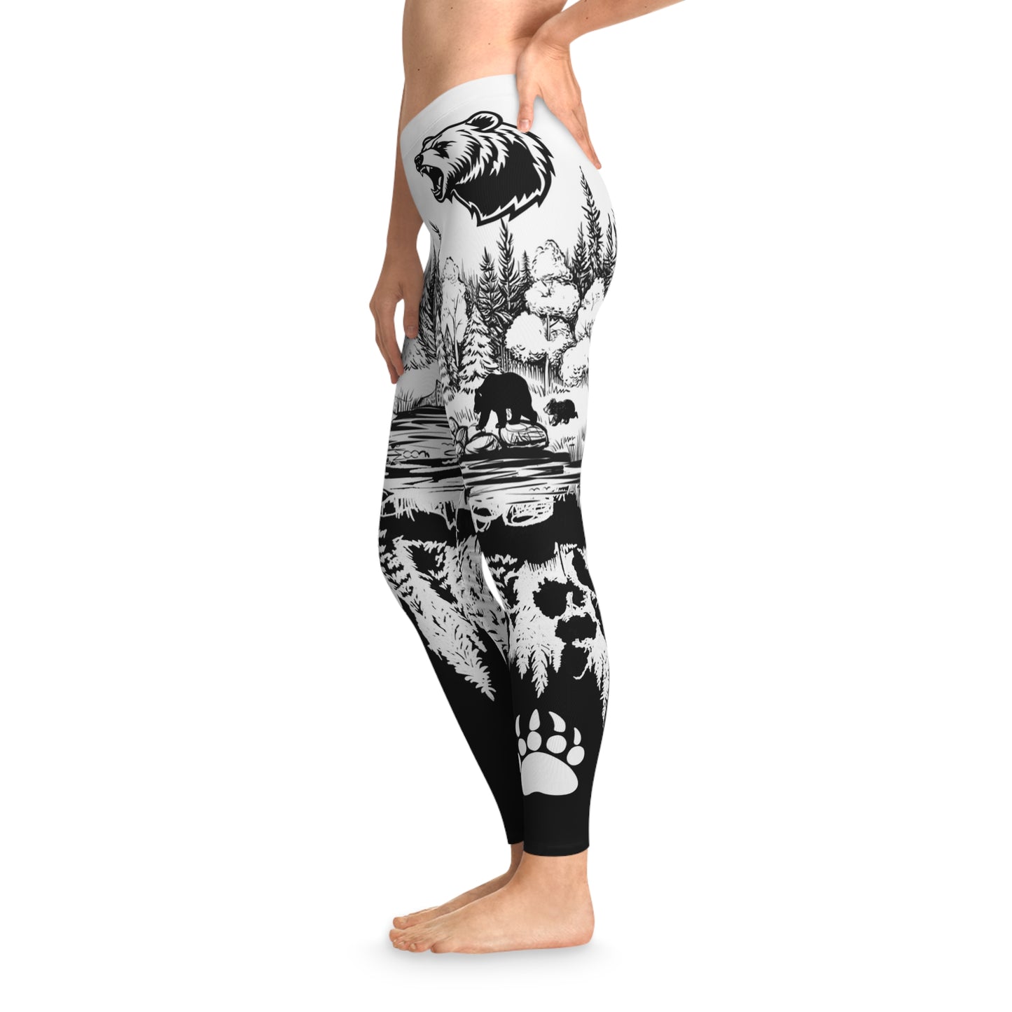 Mystic Bear, Black Leggings