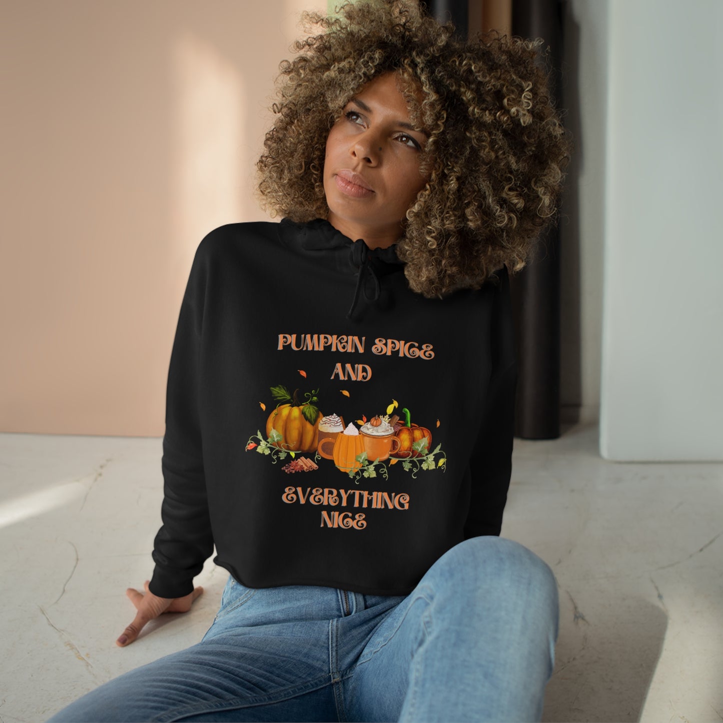 Pumpkin spice and Everything nice Women's Crop Hoodie 2