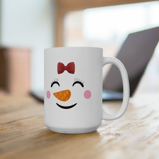 Cute Snowman Christmas Ceramic Mug 15oz