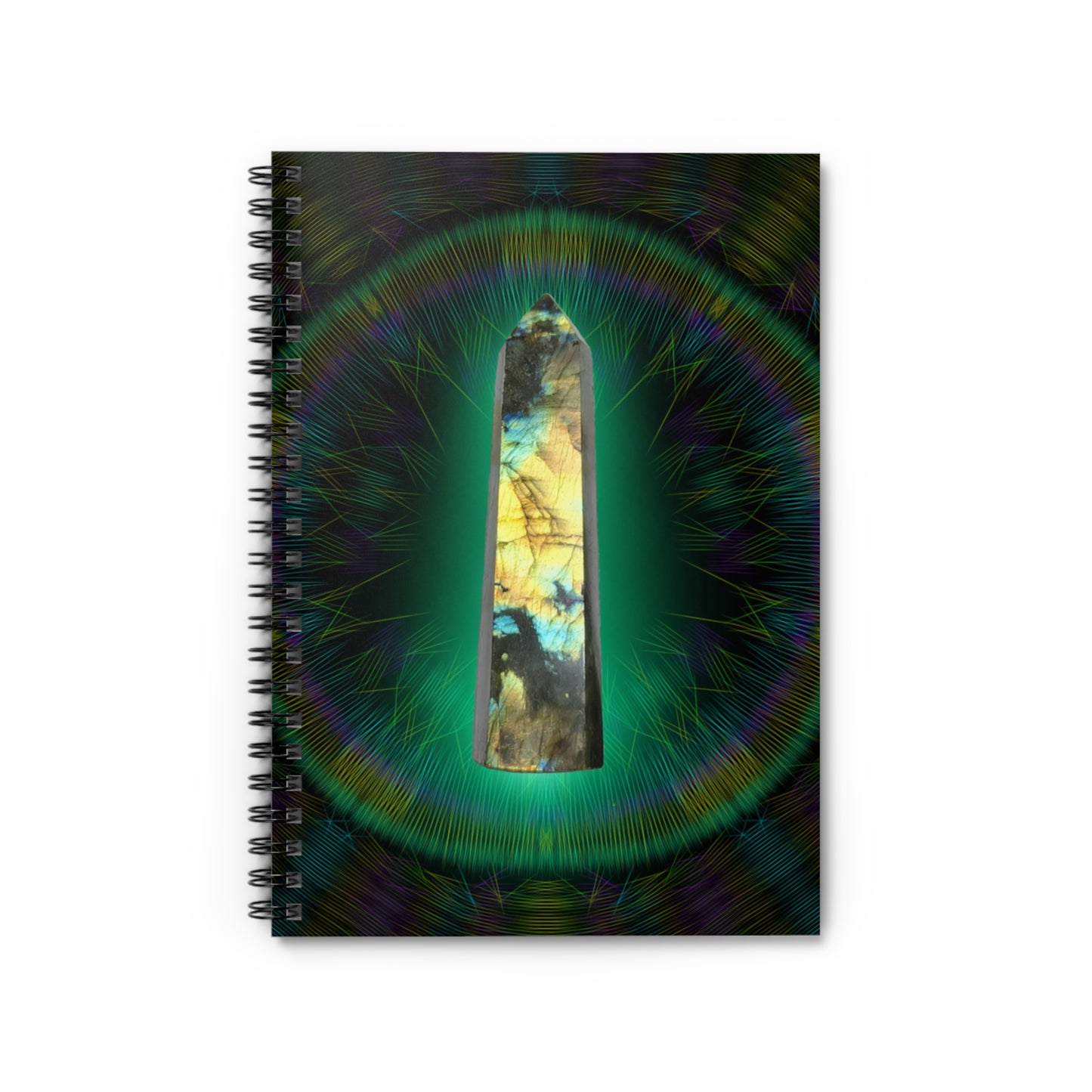 Mystic Labradorite Spiral Notebook - Ruled Line