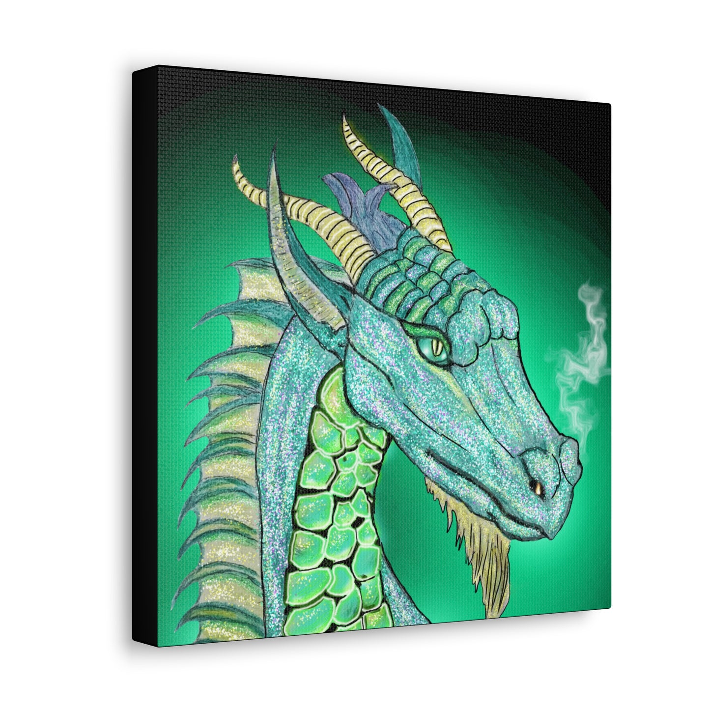 Mystic Dragon, Fantasy Art, Canvas Art, Dragon Lover Gift, Unique Gifts, Original Art