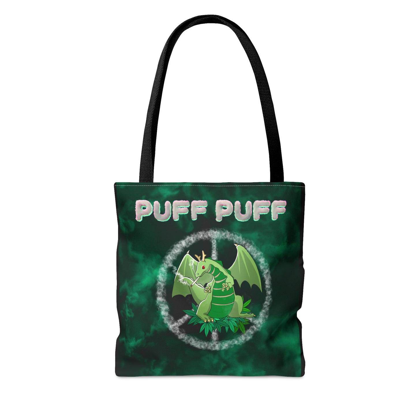 Puff Puff Smokin Dragon, 420 Themed, Tote Bag