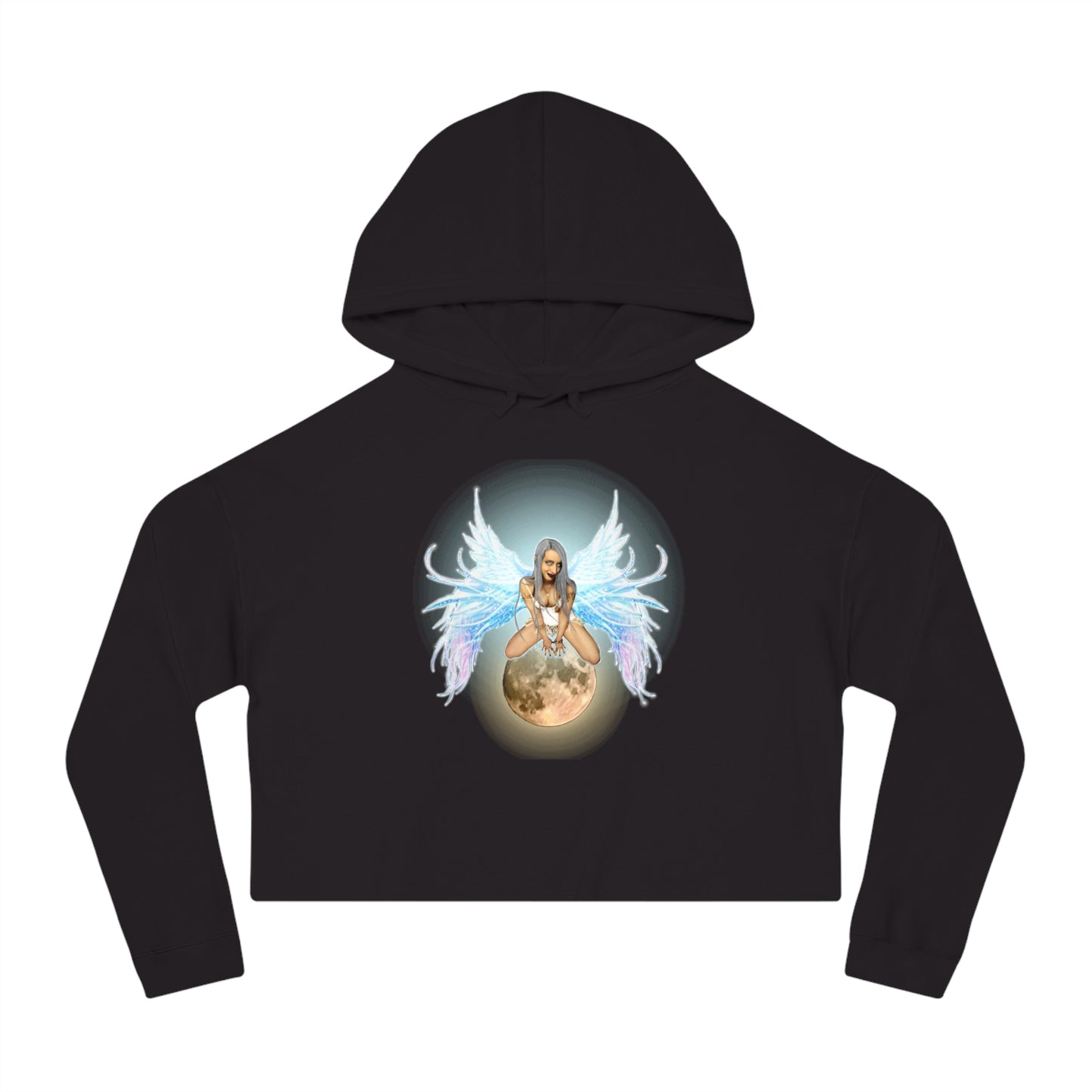 Mystic Moon Fairy Women’s Cropped Hooded Sweatshirt