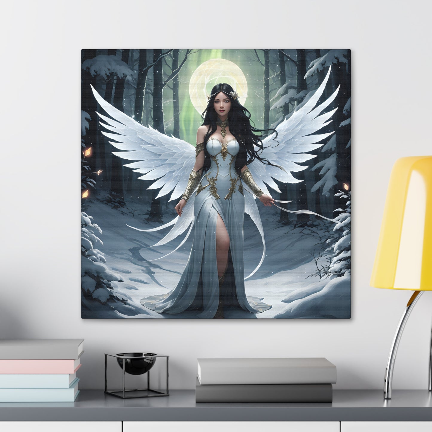 Winter Fae Goddess, Canvas Art, Canvas Print, Wall Decor, Original Art, Unique Gifts