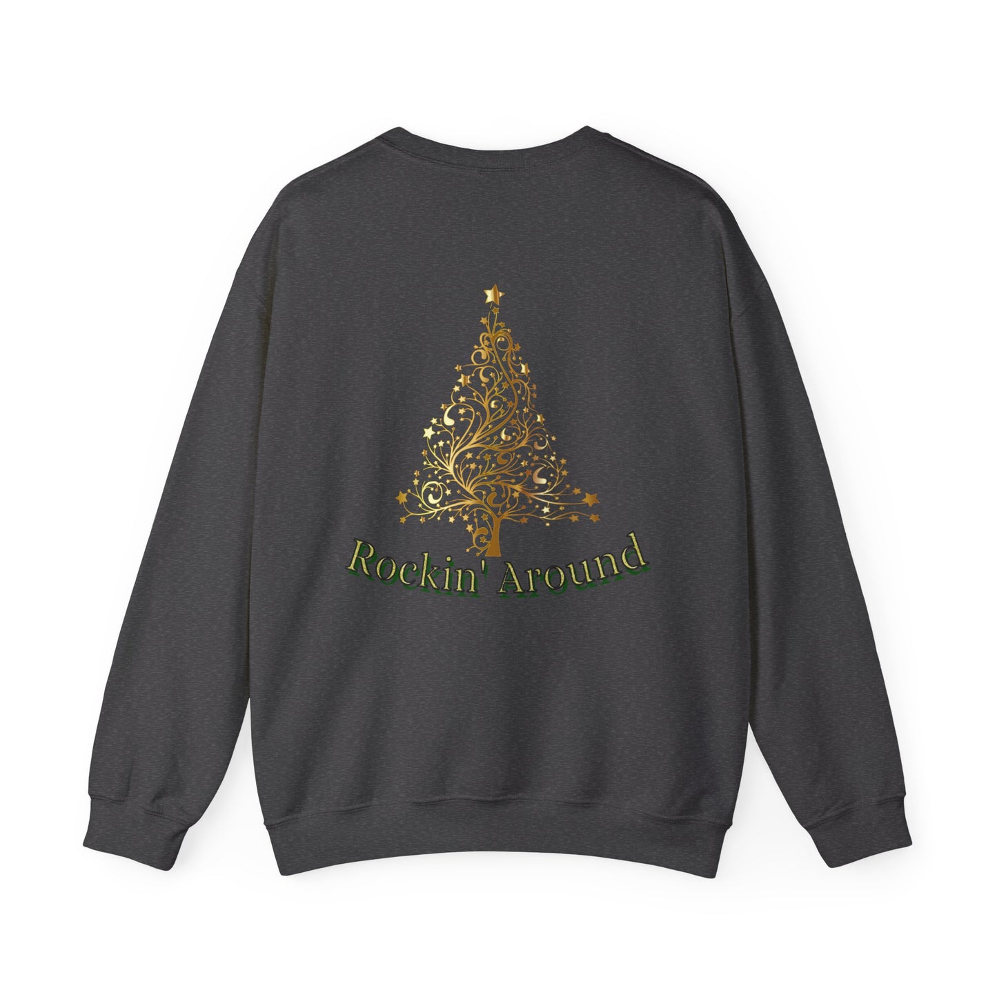 Rockin Around the Christmas Tree Hoodie. Christmas Tree Sweatshirt. Unisex Adult Holiday Shirt. Minimal Merry Xmas Crew.