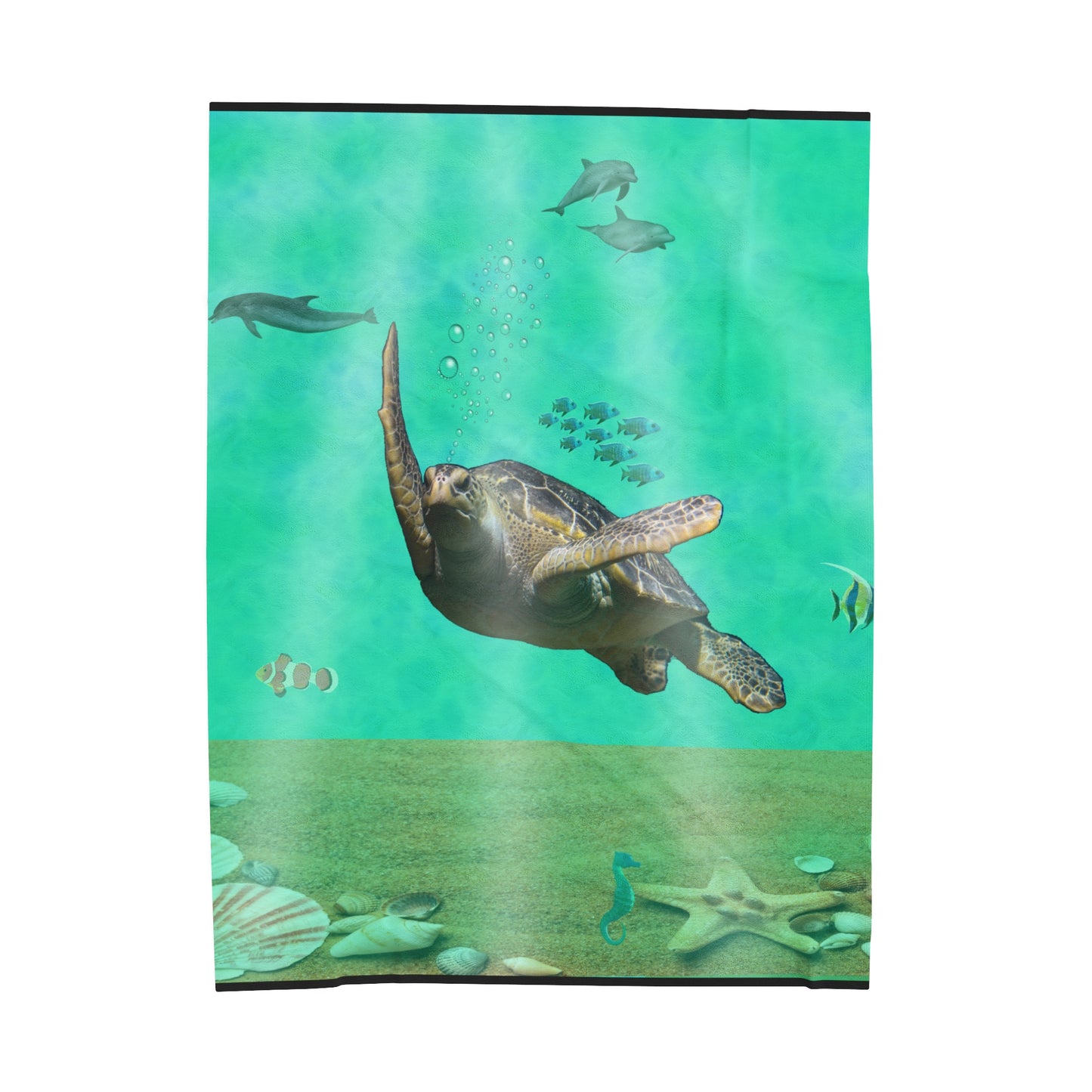 Mystic Turtle Velveteen Plush Blanket