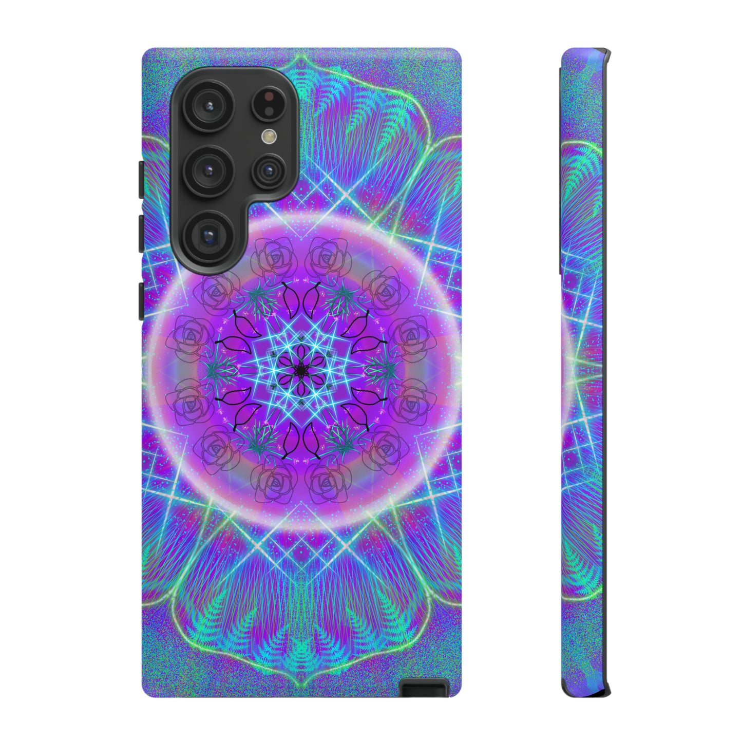 Psychedelic Mandala Protective Phone Case, Samsung, iPhone, Pixel, all sizes