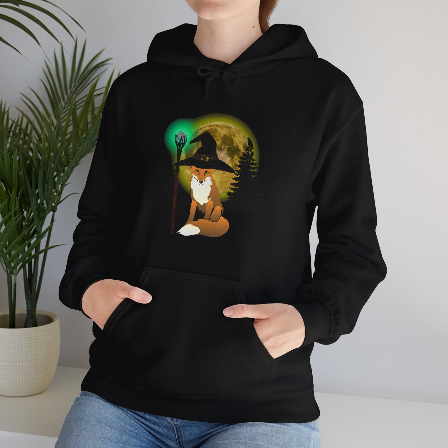 Unisex Heavy Blend™Trickster Fox Mage Hooded  Halloween Sweatshirt