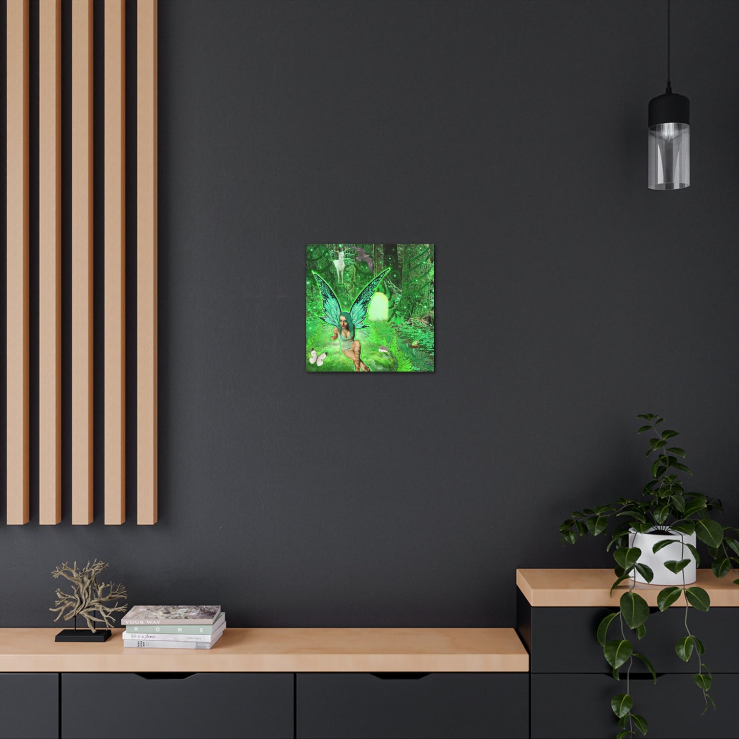 Mystic Forest Fairy Fantasy Art, Canvas Art, Wall Decor, Nature Lover Gift, Original Art, Unique Gift