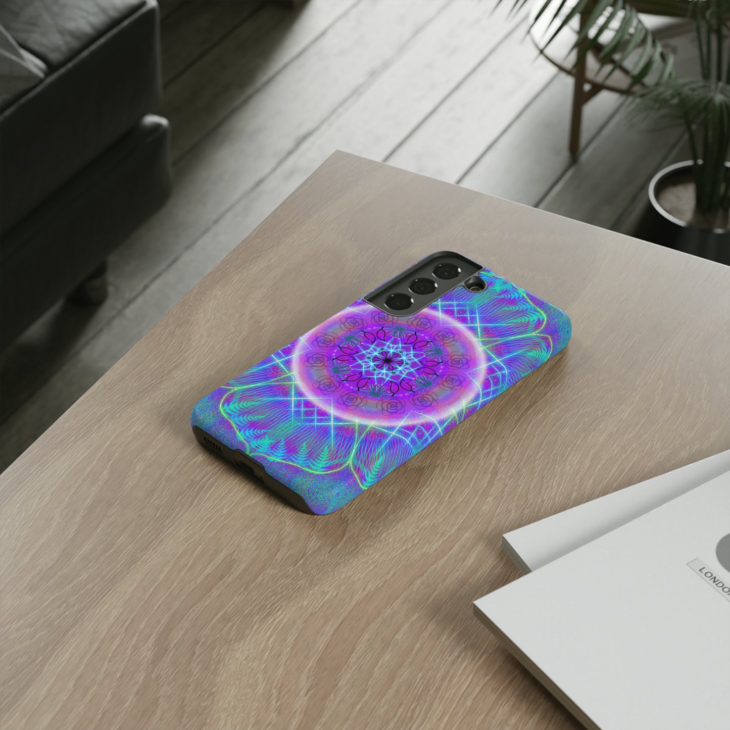 Psychedelic Mandala Protective Phone Case, Samsung, iPhone, Pixel, all sizes